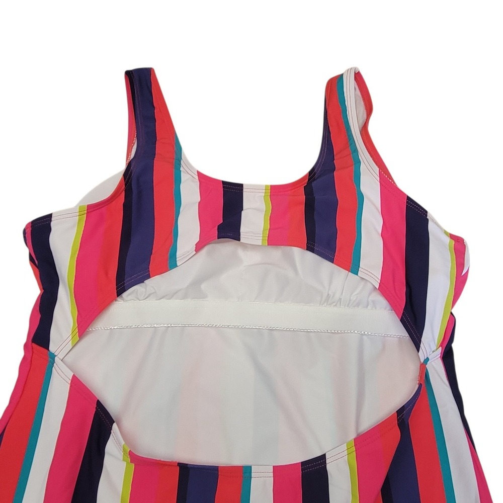 Krimson Klover Chelsea NWT‎ One Piece Lg Striped Swimsuit Cutout Back - Picture 5 of 10